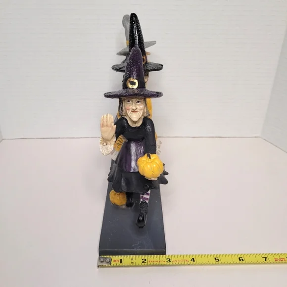 Witches Three Whimsical Statue Vintage Halloween Decor